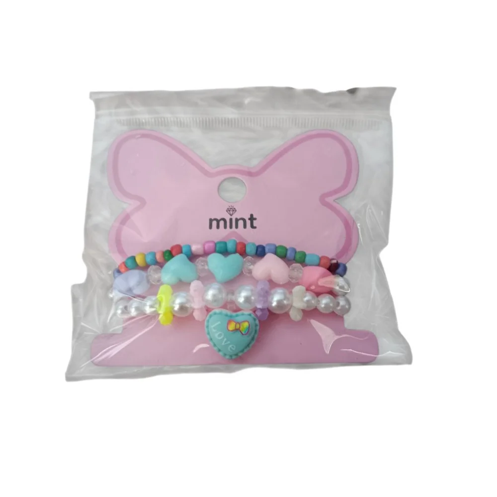 Adorable 3 PC Heart Bracelet Set for your Lil Valentine 💕